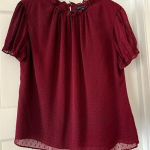 Brooks Brothers Burgundy Blouse